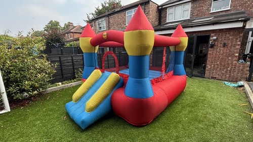 Inflatable bouncy castle - inflatable, slide