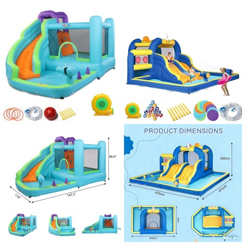 Multi color bouncy castle - multi-color,