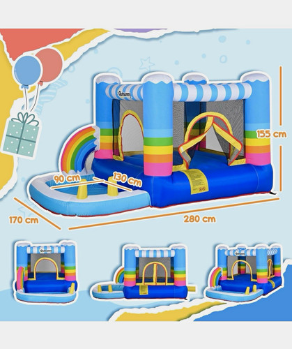 Outsunny inflatable bouncy - inflatable,